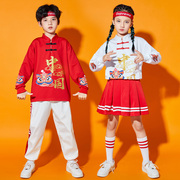 儿童秋季运动会服装，小学生啦啦队演出服幼儿园班服国潮舞蹈表演服