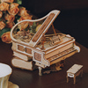 若客律动钢琴大提琴音乐盒八音盒，积木diy手工木质，生日情人节礼物