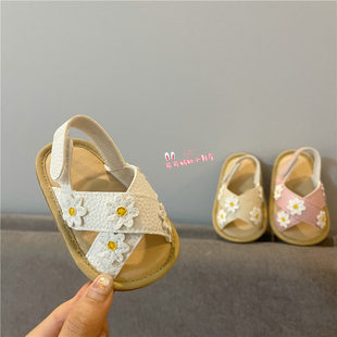 夏季男女宝宝0-1岁婴儿软胶，底凉鞋防滑婴儿鞋简约防踢透气学步鞋