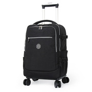 桃心旅行拉杆包带轮背包电脑大容量可折叠行李袋旅行双肩书包