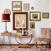 欧式复古装饰画组合客厅，餐厅美式轻奢挂画沙发，背景墙小众艺术壁画