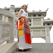 藏族女藏袍裹裙半身裙薄款吸汗贴花腰巾民族舞藏族舞蹈服腰围腰带