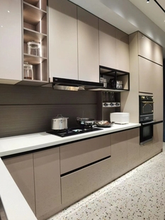 整体开放式厨房橱柜定制石英石不锈钢台面小户型橱柜全屋定制