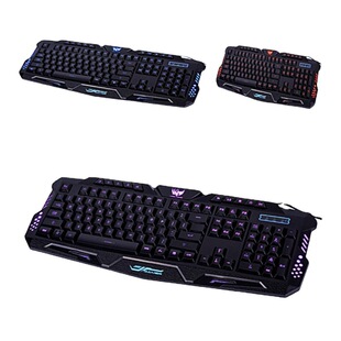 m200三色背光键盘usb，有线发光键盘，电脑游戏键盘