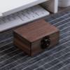 首饰盒黑胡桃实木长方形，小木盒收纳首饰收藏木制带锁木质
