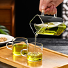 玻璃茶壶月牙过滤绿茶泡，茶器茶水分离泡，茶壶功夫茶具分茶杯公道杯