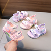 女童凉鞋2025新款儿童沙滩鞋甜美公主鞋软底休闲女宝宝夏季学步鞋