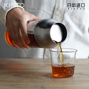 日本进口kinto玻璃冷水壶，耐高温柠檬花，茶壶冷泡壶扎壶咖啡冷萃杯