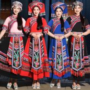 三月三广西壮族演出服少数民族服装，壮族苗族彝族傣族，舞蹈服饰刺绣