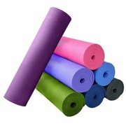 tpe瑜伽垫初学者加厚愈加垫加宽防滑健身垫加长瑜珈垫 颜色随机