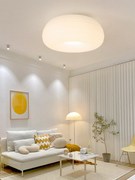 LED卧室吸顶灯现代简约艺术条纹设计款北欧极简苹果家用主卧吊灯