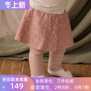 韩国进口秋冬季婴儿童装女宝宝裙裤打底裤子百搭长裤