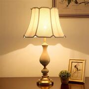 美式全铜陶瓷台灯卧室床头灯创意浪漫简约欧式家用客厅书房装饰灯