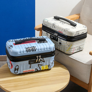 16寸化妆包手提箱子小行李箱，18寸登机迷你复古大容量飞机手提箱子
