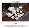 定制16头玲珑茶具套装白瓷，镂空陶瓷青花茶壶，功夫茶具定制