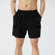 单双号运动短裤男健身篮球训练休闲紧身假两件套打底裤速干跑步裤