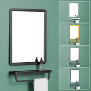 卫生间镜子abs镜框浴室镜简约现代壁挂贴墙酒店，洗手间化妆大镜子