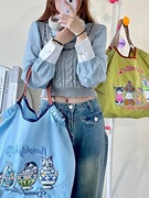 日本ballchain环保，袋动物帆布，手提包单肩斜挎购物袋