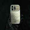 创意复古潮牌大视窗石头纹苹果15Pro迷彩手机壳适用iPhone14ProMax个性Bape男12PM全包软皮质13Pro防摔保护套