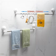 吸盘式免打孔毛巾架可伸缩转角挂杆浴室卫生间，吸壁墙挂钩置物架子