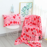 日系可爱卡通满头卡比珊瑚绒毯冬季保暖床单空调毯办公午睡盖毯毯