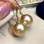 DIY珍珠配件 18K包金铜厚镀金K金同款耳钩时尚经典耳环半成品空托