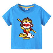 孙悟空猴子童装儿童夏季t恤男童纯棉短袖，3岁宝宝半袖卡通薄款上衣