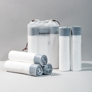 手提式白色垃圾袋加厚抽绳式，家用分类自动收口大号厨房宿舍塑料袋
