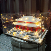 中国古风建筑积木拼装模型角楼太和殿3d立体拼图益智玩具男女礼物