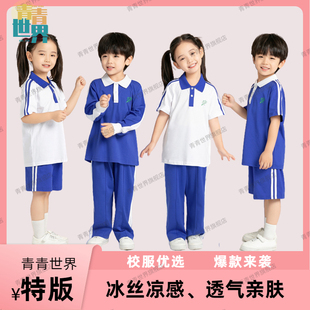 青青世界深圳市校服统一小学生，夏季柔软运动服，男女短袖短裤长裤