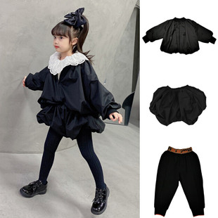 XIKIDS童装春秋版型很正夹克外套云朵裙裤黑运动裤子儿童休闲套装