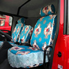 东风天锦座套VRKRKS专用座椅套全包蕾丝红色坐垫四季通用货车座套