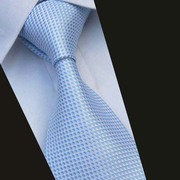 高档色织真丝领带淡蓝色，纳米防水版男士，正装领带商务领带