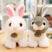 韩国可爱仿真兔子公仔毛绒玩具兔兔小白兔玩偶少女心娃娃小号女生