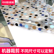 中田软玻璃水晶板3d印花台布，花纹桌布加厚磨砂软玻璃茶几pvc桌垫