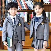 西装班服春秋冬季外套装英伦风儿童套装韩版中小学生校服幼儿
