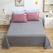 B纯色床单北欧ins风枕套单件磨毛被单单人双人宿舍床上用品