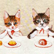 「shuna」请爱护小猫，日本50位爱猫插画家公益联展原版明信片