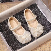 女童水晶公主皮鞋2024夏季女孩时装皮鞋女童软底防滑时装皮鞋