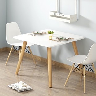 餐桌小户型家用方桌简易吃饭桌出租屋饭桌实木餐桌椅组合46人桌子