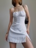 万能小裙春夏澳洲小众，复古宫廷胸衣式女白色吊带裙连衣裙小白裙