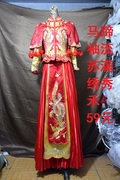 二手 婚纱礼服红色马蹄袖中式传统秀禾服结婚服