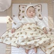 婴儿盖毯纯棉纱布豆豆毯宝宝，小毯子新生儿包巾，夏季薄款儿童空调被