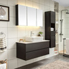 北欧实木浴室柜组合现代简约卫生间小户型吊柜，挂墙式洗漱台面盆柜