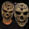恐怖骷髅头面具全脸角色，扮演乳胶骨架头盔，万圣节派对服装道具