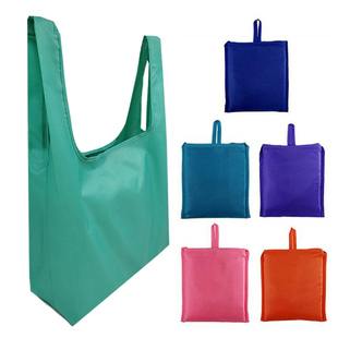 涤纶折叠购物袋便携环保袋防水收纳牛津布日系尼龙定制logo草莓袋