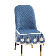 轻奢弧形椅子套罩欧式家用2023四季餐桌椅套通用座椅凳子套罩