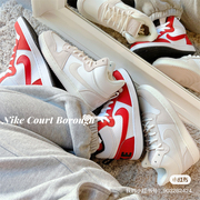 GMT8 耐克Court Borough高帮板鞋aj平替Nike白红女鞋运动鞋839977
