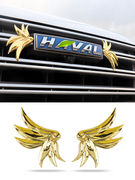 天使之翼翅膀车贴金属个性，翅膀车标中网车标天使，车尾标车身贴