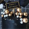 蛋糕装饰金球银球插件生日蛋糕，装甜品台摆件烘焙金色银色彩球装扮